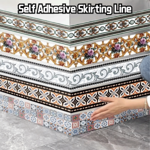 NOBLEE Thickened Wall Base Self Adhesive 10 Meter Skirting Line Fashion Anti-collision Corner Line Living Room