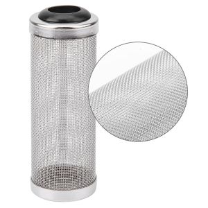 CHARMHOME silicone Aquarium Filter Net Metal Prefilter Tube Stainless Steel Mesh Filter Case Cover Protector Mesh Tube Net Cover Stainless Steel Filter Fish Tank Inhalation