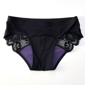 Mid-Waisted Lace Leak-proof Briefs - Daytime Moderate Flow