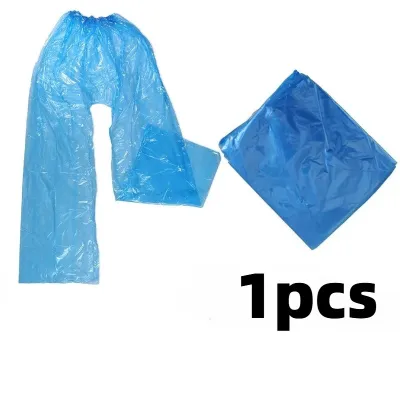5PCS Thickened Disposable Rain Pants Clear Waterproof Plastic Pants with Shoes Cover Unisex