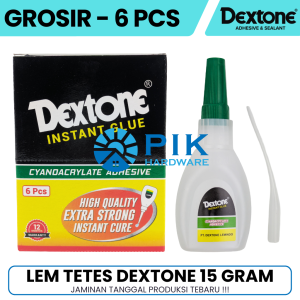 6 PCS LEM TETES DEXTONE - LEM KOREA DEXTON 15gr SERBAGUNA | LEM SETAN INSTANT | POWER GLUE SUPER REKAT KUAT