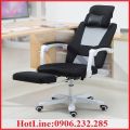 Ghế xoay văn phòng, thiết kế tinh tế khung kim loại chắc chắn, Ghế văn phòng tích hợp ngả lưng duỗi chân, Bảo hành 1 năm. 