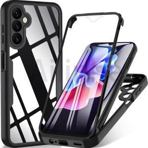 For Samsung Galaxy A05 A05S A15 A25 A35 A55 5G Phone Case 360 Double Layer Full Body Protection Transparent Phone Cover