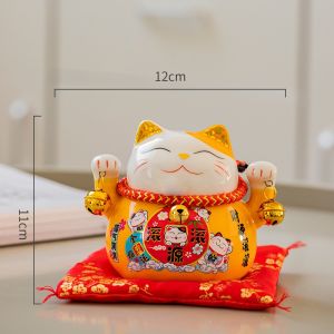 Mèo Thần Tài Maneki Neko PHƯƠNG BẢO ÂN Kêu Gọi Khách Hũ Tiết Kiệm Quà Tặng Khai Trương Để BÀn Làm Việc