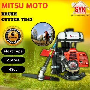 SYK Mitsu Moto TB43 Brush Grass Cutter Recoil Starter Machine Backpack Grass Trimmer Mesin Potong Rumput
