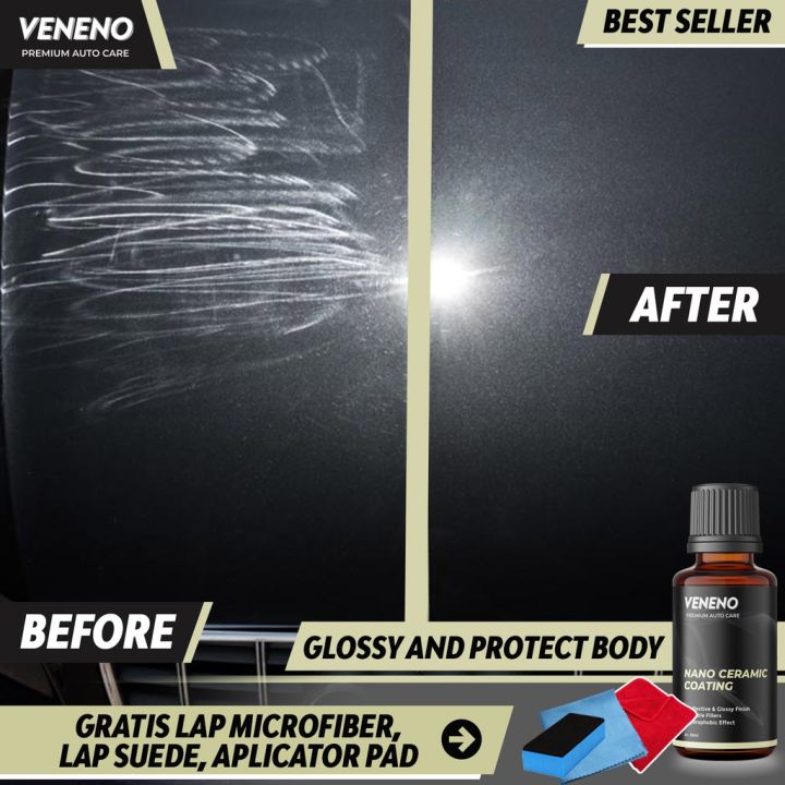 Harga Promo Veneno Nano Ceramic Coating Efek Daun Talas Dan Ultra Paint  Protection