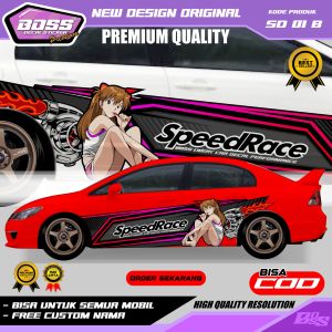 SD 01 - STIKER DECAL MOBIL SEDAN CIVIC INNOVA TIMOR COROLLA BRIO VIOS BMW SIGRA GRATIS CUSTOM NAMA