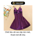 Đầm ngủ sexy - Váy ngủ 2 dây lụa satin cao cấp - Váy ngủ nữ lụa phi bóng trơn thiết kế ren siêu quyến rũ - Đồ ngủ gợi cảm. 