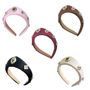 Thời trang tăng bờm xước ngọc trai rộng headbands dành cho phụ nữ cung cấp Comfort và phong cách thoải mái Phụ kiện tóc