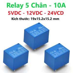 3 Cái Relay 5 Chân 5V 12V 24V 10A Rơ Le 5 Chân 10A Role 5 chân