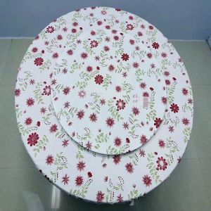 Round Table Cover The Wooden Table Big Set Hotel Rotary Oil Hot Waterproof Elastic Circular Table-Cloth