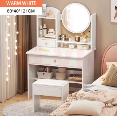Dressing Table Bedroom Vanity Table Make Up Desk Large Capacity Storage Cabinet Organizer Integrated Small Table