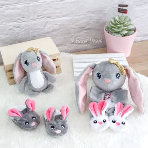 Pet Dog Puppy Cat Bunny Rabbit Slipper Plush Soft Flat Toy with Squeaker Sound and Crinkle Squeaky Holiday Tails