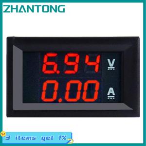 ZHANTONG DC 0-100V 10A Digital Voltmeter Ammeter Dual Display Voltage Detector Current Meter Panel Amp Volt Gauge 0.28&quot Red Blue LED