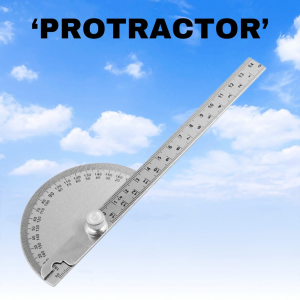 Penggaris Busur stainless steel Protractor 180 derajat