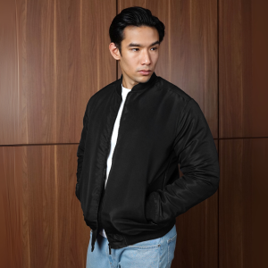 Jaket Bomber Pria Smith Berlin Origin Series Bahan Polyster Nilon Resleting Tebal Water Resistant