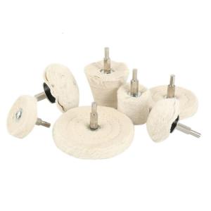 6Piece/set Cotton Polishing Pad Buffing Wheel For Metal Surfaces Alloy Wheel Detailing With 6mm Shaft Compatibility