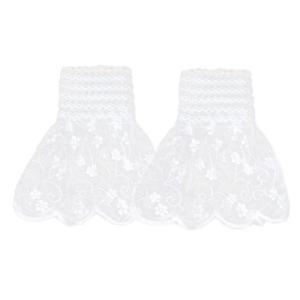 French Styles Faux Sleeves with Lace Flower Decorative Sleeves Wrist Cuffs Arm Covers For Women Sweater Outfit Accessory