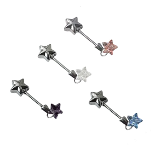 Trendy Star Wand Zirconia Studs Earrings Lightweight Star Wand Earrings with Zirconias Perfect for Women