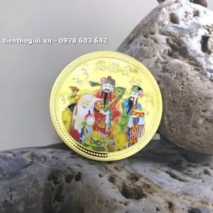 Xu Lưu Niệm Phúc Lộc Thọ Mạ Vàng In Màu làm quà lưu niệm sản phẩm trưng bày - SP007377