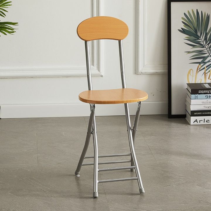 Foldable Nordic Chair With Back Rest Breakfast Kitchen Bar Stool Furniture  Compact High Chair Folding Stool Lazada PH