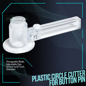 All U Want - Plastic Circle Cutter For Button Pin Making Cutting Adjustable - 1.5inches to 6.7inches