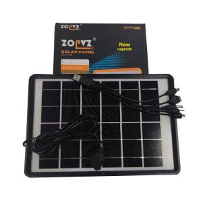 ZOPVZ Polycrystalline Silicon Solar Panel 5.5W Solar Panel with Stand Waterproof Multiple Charging Inputs Multi-head USB