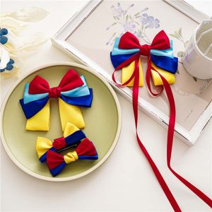 BOBO MISS Sweet Gift Satin Ribbon Princess Bow Ribbon Snow White Princess Barrette Bow Hair Clips Korean Style Hairpins