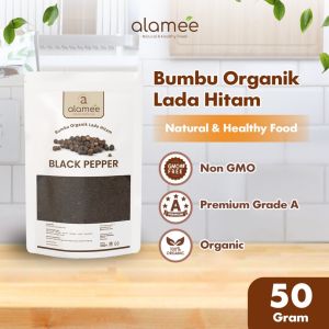 ALAMEE Lada Hitam Bubuk Black Pepper Powder Bumbu Dapur Instan Blackpepper 50 Gram