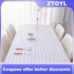 【ZTOYL】 137x90cm PEVA không thấm nước oilproof Khăn trải bàn vải kẻ sọc Bảng Mô hình bìa cho Đảng dã ngoại ngoài trời vải