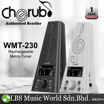 Cherub WMT-230 Rechargeable Digital Metronome and Electronic Chromatic Tuner For Piano Violin Guitar Drum (WMT230)