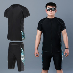 🇲🇾STOCK KL (2PCS) Set Rearguards Men Boy Swimsuit Swimming Swimwear Beach Surf Snorkeling Baju Berenang Lelaki Muslim 男泳衣