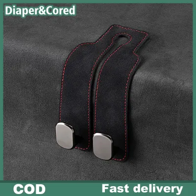 Diaper&Cored 1 cái móc hợp kim chịu lực lớn 20kg Móc treo đa năng 2 trong 1 móc tựa đầu xe hơi cao cấp da lộn ghế sau treo móc kép