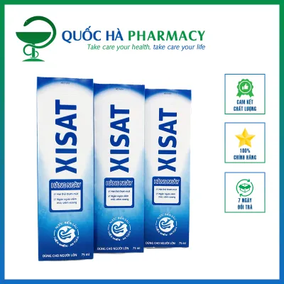 Xịt mũi Xisat Hằng Ngày giúp sát khuẩn kháng viêm chai 75ml - Quốc Hà Pharmacy