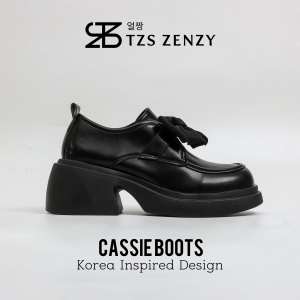 TZS Zenzy  Cassie Boots - Sepatu Wedges Wanita Comfy - Sepatu Platform Wanita - Sepatu Loafers Platform Wanita - Loafers Wanita