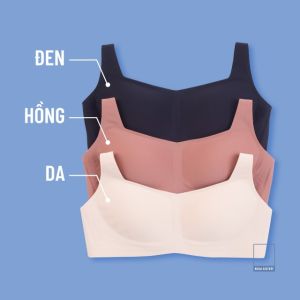 Áo lót mút mỏng không gọng cúp ngang chất su lạnh màu trơn mút tháo rời được BOM SISTER MU0310