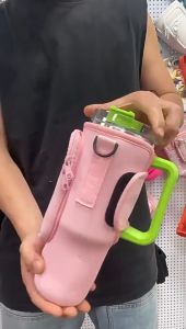 Water Bottle Bag Large Capacity with Storage Compartments Portable Travel Outdoor Bottle Holder