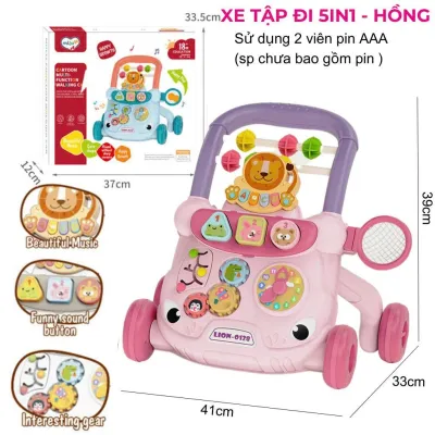 Xe Tập Đi Đa Năng 5in1 Cho Bé – Xe Đẩy Tập Đi Phát Nhạc Kiêm Bàn Đồ Chơi Thông Minh Cho Bé - Lana Queen