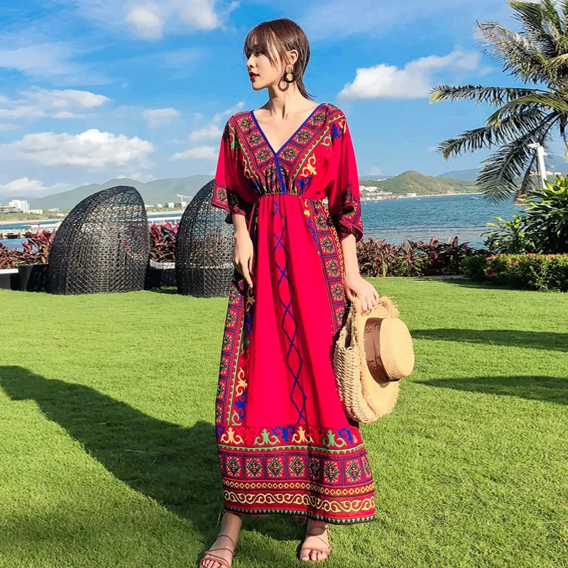 Váy thổ cẩm 🌺FREESHIP🌺 Đầm dáng xòe chất lanh siêu mát phù hợp phong cách  chụp ảnh vintage | Shopee Việt Nam