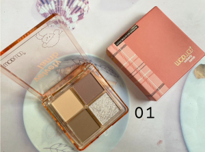 ขายดี พาเลทอายแชโดว์ WODWOD เนื้อแมท ชิมเมอร์ โทนน้ำตาลส้ม No.W863