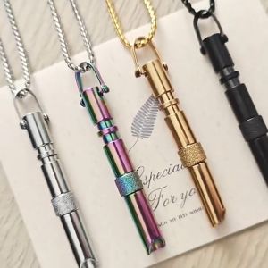 Stress Relief Whistle Necklace Breathing Resistance Relaxation Yoga Meditation Necklace with Cotton Core Anxiety Relief Necklace Yoga Practice