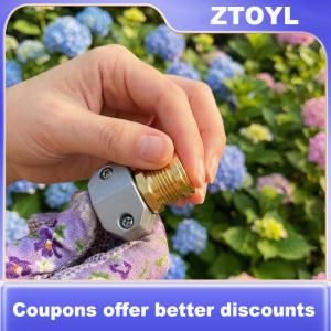 【ZTOYL】 Water Pipe Repair Connector Set Zinc Aluminum 58 34 Inch Male Female End Adapters Heavy Duty Garden Hose Fittings Outdoor