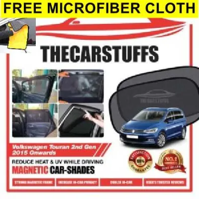 Volkswagen Touran 2nd Gen 2015 - Current (6 Pcs) Magnetic Sunshade