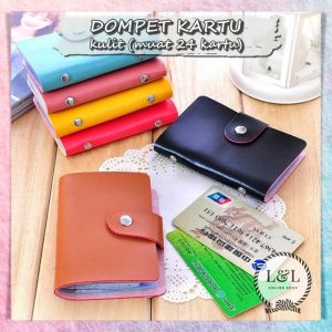 Dompet Kartu ATM Wanita & Pria: 24 Card Holder Organizer