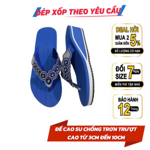 Dép xốp xỏ ngón quai kẹp nữ đính đá đế cao su cứng chống trơn trượt cao thấp đa dạng siêu nhẹ êm ái chắc chắn thời trang
