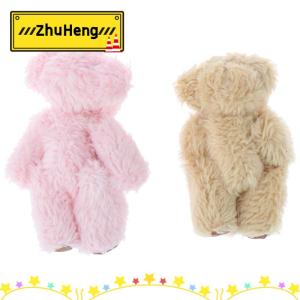 zhuheng Búp bê gấu dễ thương 4.5cm tóc dài gấu tự làm quần áo hoặc phụ kiện thủ công di động