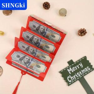 [COD] 🔥🔥🔥SHNGki 2026 giáng sinh Santa Claus Xmas cây gấp tiền giấy thẻ phong bì với 10 khe cắm thẻ giáng sinh vui vẻ trang trí cho nhà