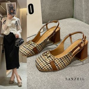 Sanzeil Fiona - Sepatu Heels Tahu Wanita Import Tali Model 8cm 0966