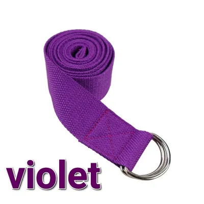 เชือกโยคะ เข็มขัดโยคะ ยืดกล้ามเนื้อ เชือกโยคะ Yoga Strap ทำจากเส้นใยคอตต้อนแท้ แข็งแรงทนทานยาว183cm สายโยคะ D-Ring