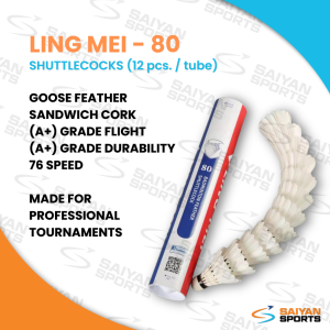 Ling Mei 80 Badminton Shuttlecock. authentic and high quality (BWF Certified brand)